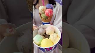 610再販サーティワンの1個100円でPOP10ができちゃう🍨即完売しそう！よくばりフェス pop10 baskinrobbins icecream japanesefood [upl. by Arrik]