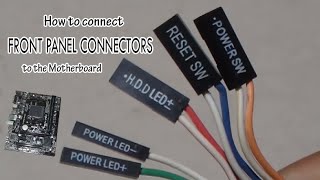 How to connect Front Panel Connectors to the Motherboard For Beginners [upl. by Taveda138]