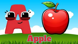 A for apple  phonics song  a for apple b for ball  abclearningsongs [upl. by Atinomar]