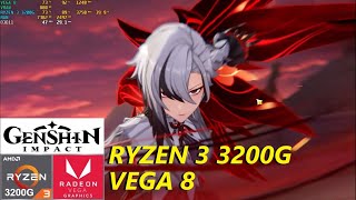 Ryzen 3 3200g  VEGA 8 2024  Genshin Impact gameplay [upl. by Scherle]