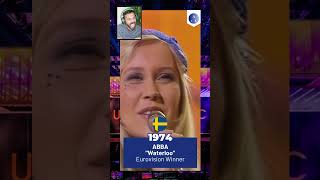 Eurovision 1974 Sweden ABBA  quotWaterlooquot  WINNER  3 WORDS REACTION shorts [upl. by Nwahsirhc]