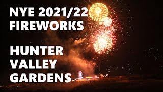 NYE Fireworks 202122  Hunter Valley Gardens  Filmed from Brokenback Range [upl. by Aneled]