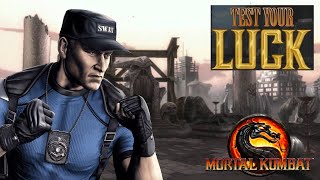 Mortal Kombat 9 Komplete Edition  Stryker Test Your Luck All Costumes [upl. by Aitsirt719]