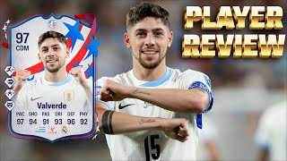 ¡OTRA CARTA ESPECTACULAR DEL HALCON REVIEW VALVERDE 97 COPA AMERICA TOTT EAFC 24 FIFA 24 [upl. by Hanikas194]