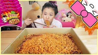 4X SPICY MALA FIRE NOODLE CHALLENGE [upl. by Minetta275]