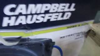 Campbell Hausfeld retractable air hose unboxing and set up [upl. by Grier]