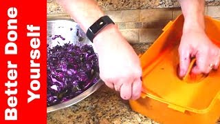 Seaweed and Red Cabbage Fermented in a Korean Compression Box [upl. by Enivid]