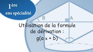 Exercice corrigé  dérivée de gaxb composée de fonction de niveau première [upl. by Alf]