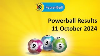 Powerball Results 11 October 2024 [upl. by Alegre]