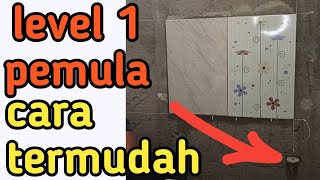 memasang keramik dinding kamar mandi dengan mudah [upl. by Damian671]