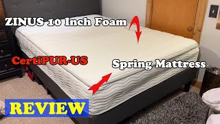 ZINUS 10 Inch Foam and Spring Mattress REVIEW  How is it holding up after nearly 2 years [upl. by Baxter51]