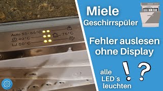 Miele Geschirrspüler Fehlerspeicher auslesen und löschen ohne Display [upl. by Africah]