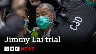 Jimmy Lai denies foreign collusion in landmark trial in Hong Kong  BBC News [upl. by Kcinom947]