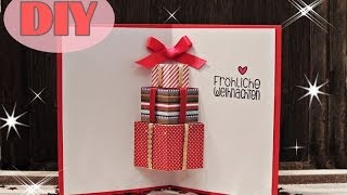 Weihnachtskarten selber basteln 7  Weihnachtsgeschenke  Christmas Card DIY [upl. by Konrad]