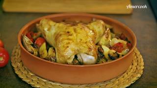 Pollo al horno receta tradicional  COCINA CON AMERCOOK [upl. by Kelsey793]