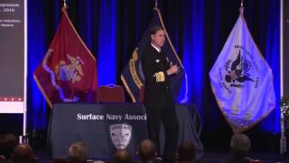 ADM Mark Ferguson delivers a keynote address at Surface Navy 2016 [upl. by Linus568]