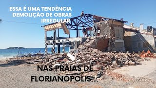 demolição de restaurantes na praia dos ingleses [upl. by Haase]