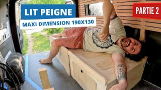 Je fabrique un maxi LIT PEIGNE pour mon fourgon  Partie 2 avec PLAN [upl. by Waly]