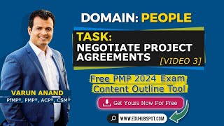 PMP exam using PMP Exam Outline Negotiate Project Agreements PMP 2024 Video 3 [upl. by Kung]