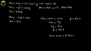 Maximale winst berekenen met afgeleide TO en TK economie [upl. by Alitha558]