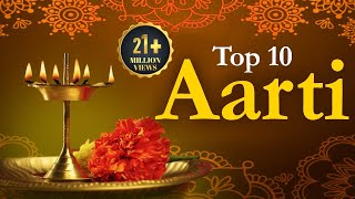 Top 10 Aarti  Jai Ganesh Deva  Om Jai Jagadish Hare  Aarti Sangrah  Top Devotional Aartiyan [upl. by Nebra239]