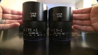 Zeiss Loxia Lenses for Sony E Mount Full Frame 35 and 50 f2 [upl. by Leahcimauhsoj512]