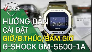 Hướng Dẫn Cài Đặt GIỜ  NGÀY THÁNG  BÁO THỨC  BẤM GIỜ THỂ THAO Casio GSHOCK GM56001DR Chi Tiết [upl. by Utley]