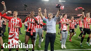 Players and fans celebrate as Athletic Club win Copa Del Rey to end 40year trophy drought [upl. by Rebor]