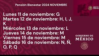 Calendario de Pago de Pensión Bienestar Fecha en Noviembre 2024 [upl. by Cindie]