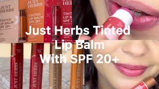 Just Herbs Tinted Lip Balm with SPF 20 [upl. by Sparkie903]