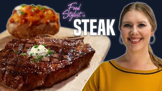 Food Stylist Shows How to Cook the Perfect Steak  Styling Tips for Ribeye Salad Baked Potatoes [upl. by Serrell]