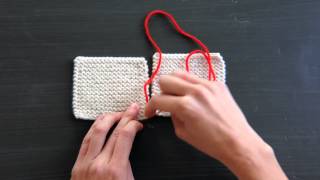 Seaming Garter Stitch  Purl Soho [upl. by Yeca]