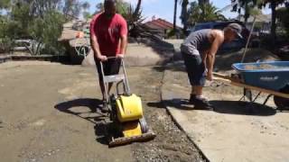 Using A Rental 20inch Vibratory Plate Compactor [upl. by Kosey624]