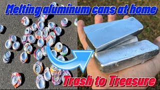 How to melt aluminum cans at home [upl. by Enyrhtak]