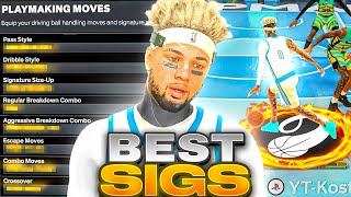 Best DRIBBLE MOVES FOR 6’56’8 BUILDS In NBA 2K24 FASTEST DRIBBLE MOVESSIGS [upl. by Martijn]