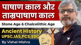 Stone Age and Chalcolithic Age  Ancient History  UPSC IAS PCS SSC  By Vishal Mishra [upl. by Gaither]