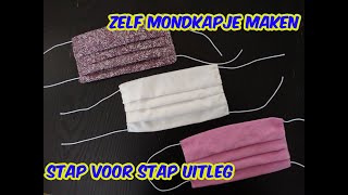 Zelf Mondkapje Maken Makkelijk Stap Voor Stap Uitleg [upl. by Diskson]