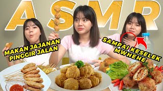 ASMR JAJANAN PINGGIR JALAN  SAMPAI KESELEK BAKSO CRISPY HAHAH [upl. by Jacobsohn385]