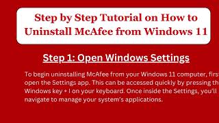 How to Uninstall McAfee on Windows 11  Uninstall McAfee [upl. by Codi]