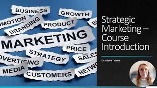 1 Strategic Marketing – Course Introduction [upl. by Abad]