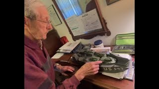 WWII vet Wally Ritterbusch 100 and his model LCT from DDay [upl. by Herby]