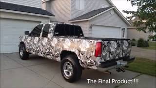 Spokane Sunscreen  1992 Silverado Vivid Snow Camo Wrap [upl. by Pearl481]