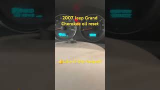 2007 Jeep Grand Cherokee oil reset [upl. by Elyssa]