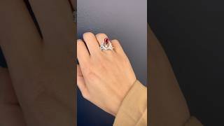 A magnificent TRS style rare pigeon blood ruby diamond ring in vintage design [upl. by Cahn271]