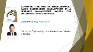 Examining the Use of Wheeler Model Based Curriculum Development in a Learning Management System for [upl. by Enoj]