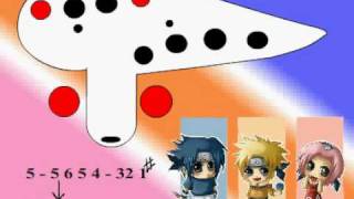 Rising spirit theme from Naruto 12 hole ocarina tutorial [upl. by Lebama]