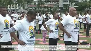 International Day of Yoga 2024 Suva Fiji Highlights [upl. by Kusin]