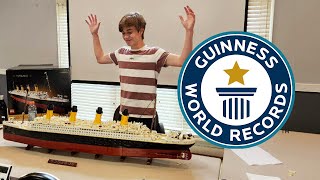 Kids breaking records with LEGO  Guinness World Records [upl. by Atteynek]