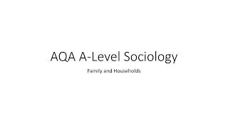 AQA ALevel Sociology family and households revision [upl. by Montanez929]