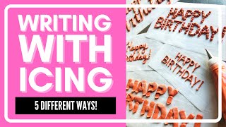 Writing With Icing  5 Easy Cake Writing Ideas for Beginners [upl. by Idisahc499]